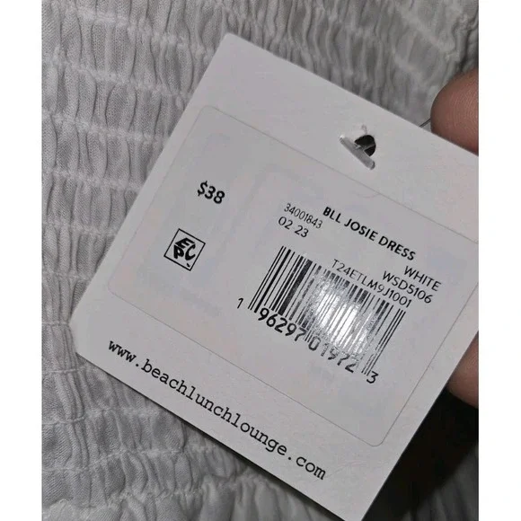 Beach Lunch Lounge Womens Maxi Peasant Sleeveless Eyelet Smock Dress Size S‎ NWT - Picture 3 of 7